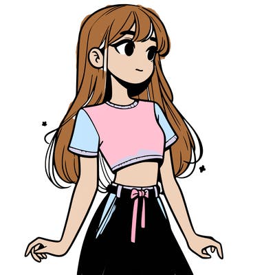 girl in a cute crop top