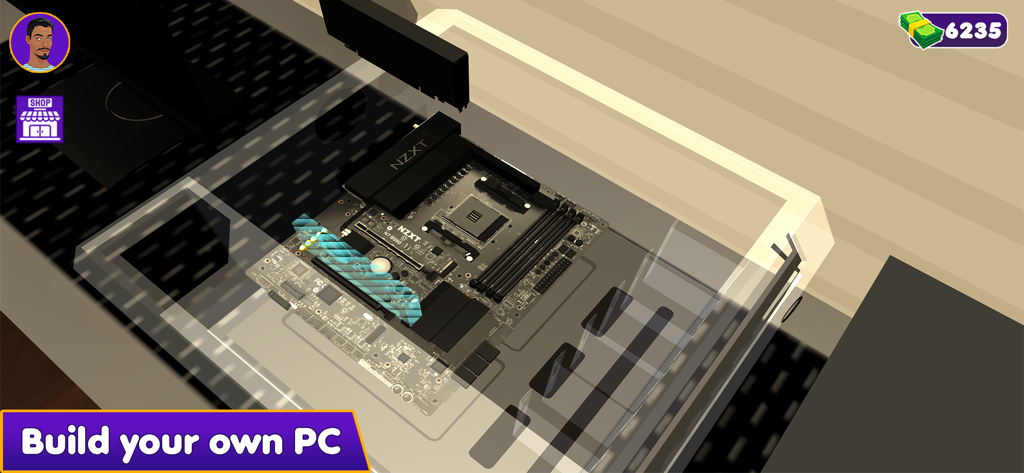 PC Simulator-Assemble Computer - Simulação da instalação da motherboard numa caixa de computador
