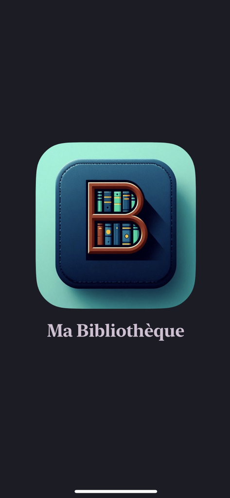 Ma Bibliotheque - The app icon for Ma Bibliotheque featuring a letter B designed like a bookshelf filled with books