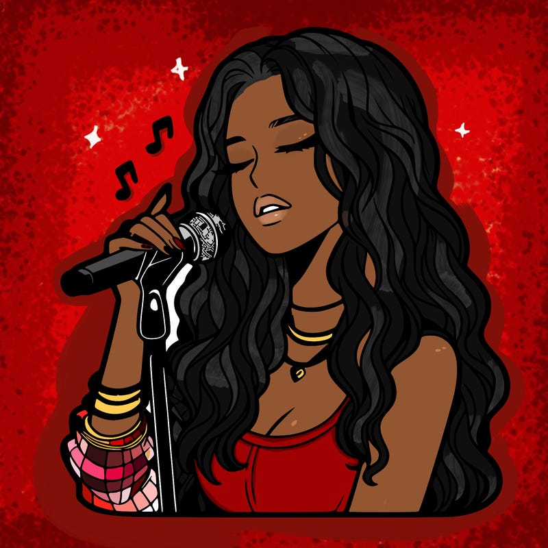 realistic female singer