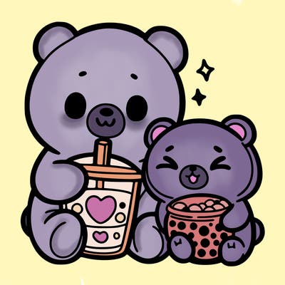 a bear and boba