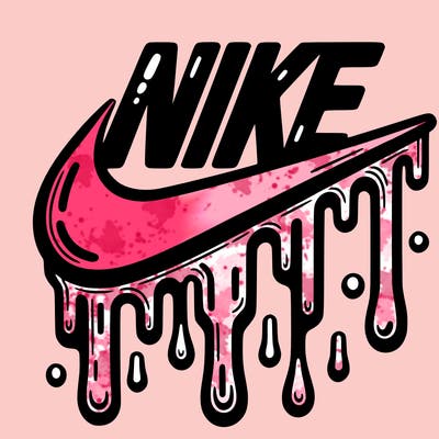 dripping nike logo