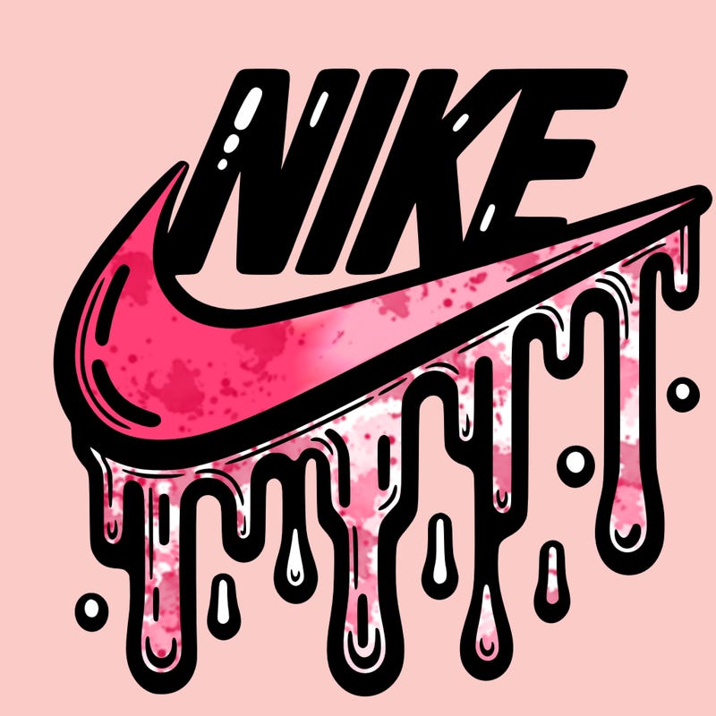 dripping nike logo