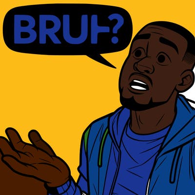 a man saying bruh