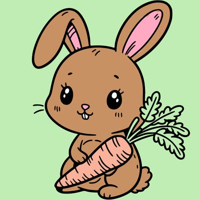 rabbit with carrot
