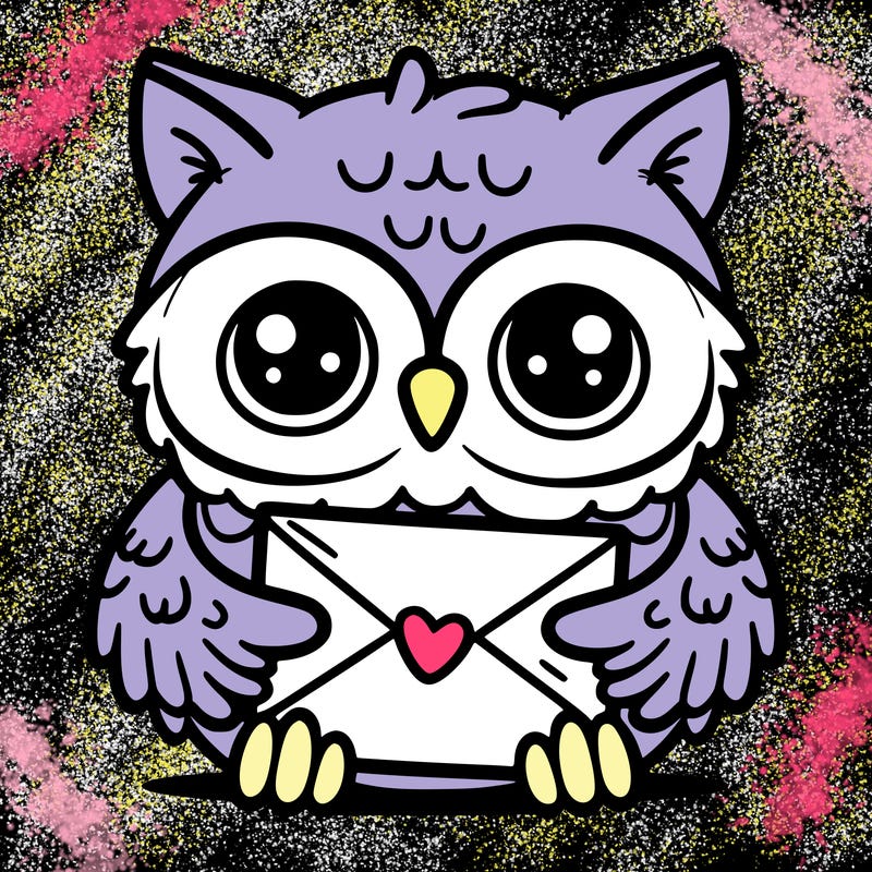 owl holding an envelope