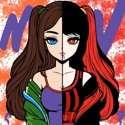 realistic girl split