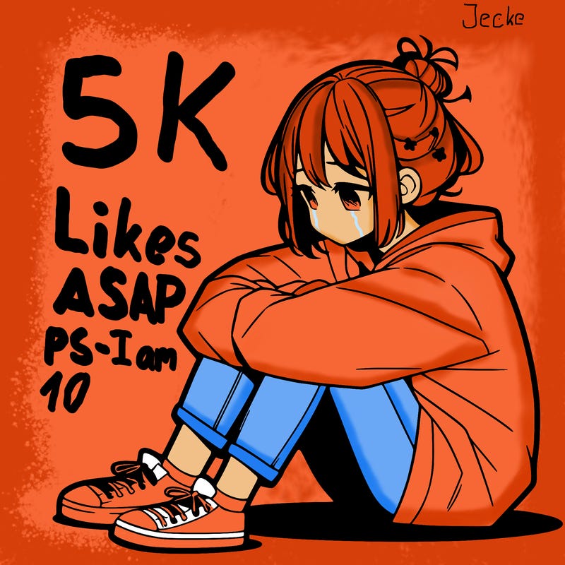 sad anime girl sitting alone