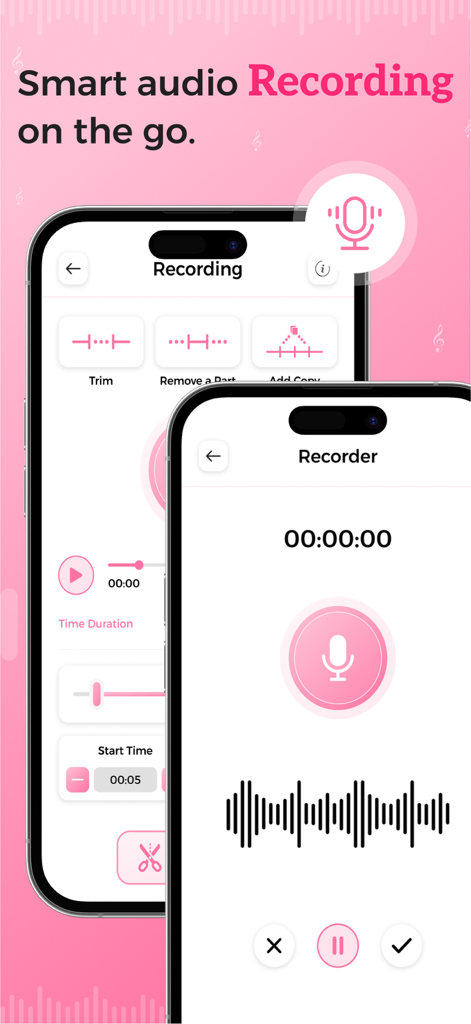 Ringtone Maker – Set & Export - Smart audio recording and editing interface for creating custom ringtones