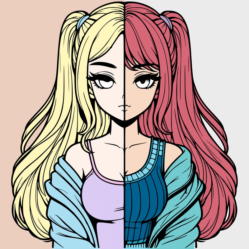 realistic girl split