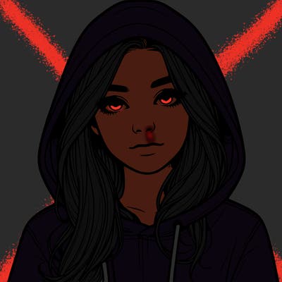 realistic girl with a hoodie