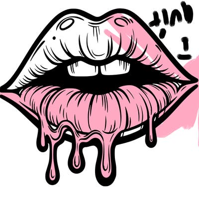 lips that look realistic and drip