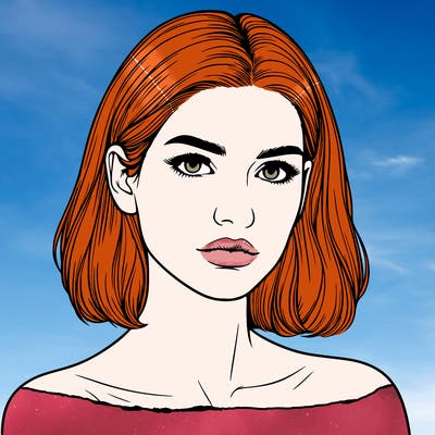 realistic portrait of woman