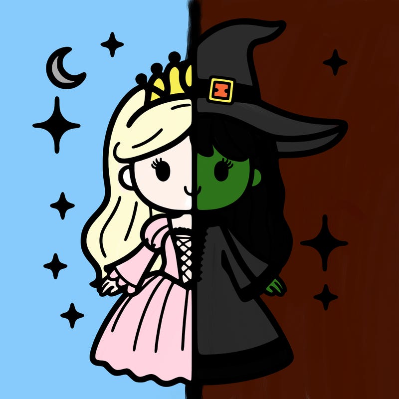 split princess and witch