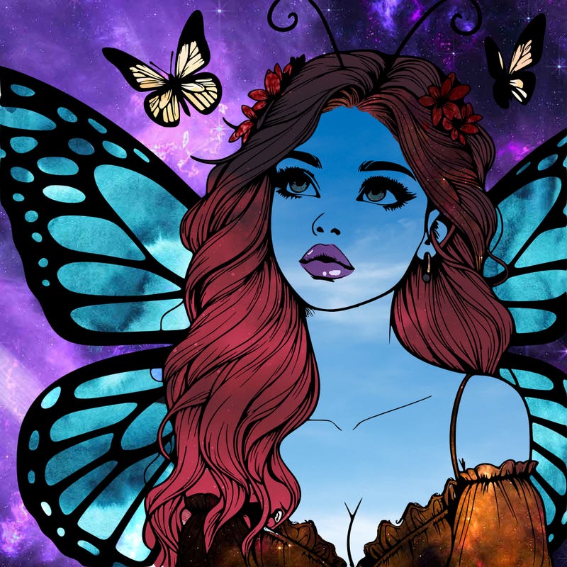 butterfly fairy realistic girl