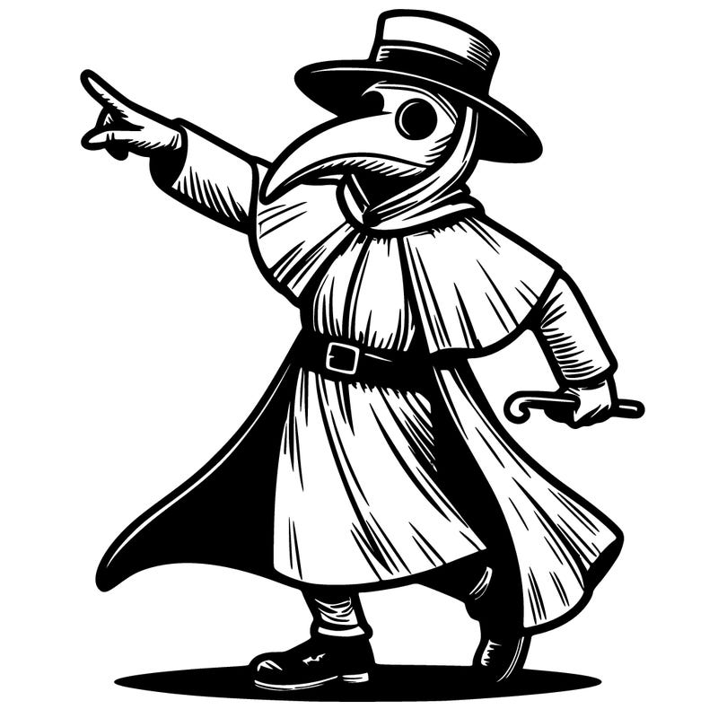 realistic plague doctor dancing