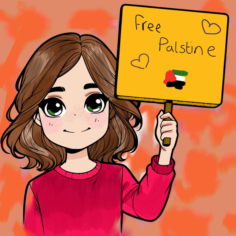 realistic girl holding up a sign