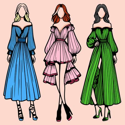 fashion models dresses