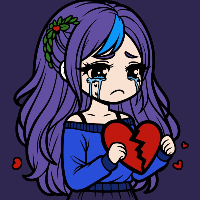 a girl with broken heart