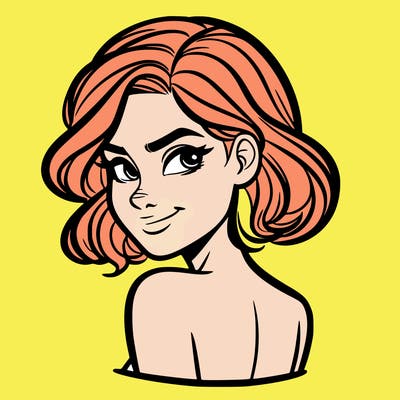 portrait of a woman looking over her shoulder smirking