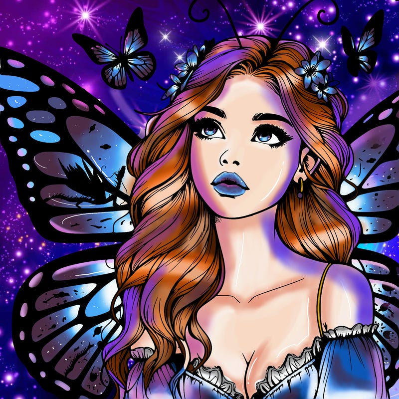 butterfly fairy realistic girl