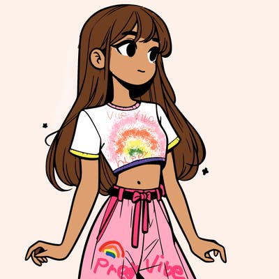 girl in a cute crop top