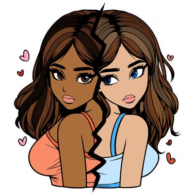 realistic girl split