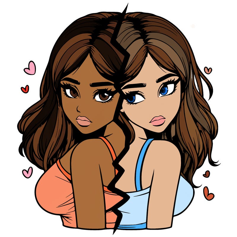 realistic girl split