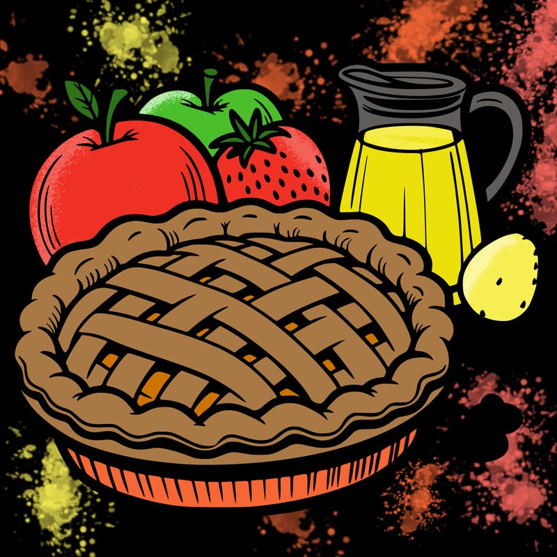 a pie of food