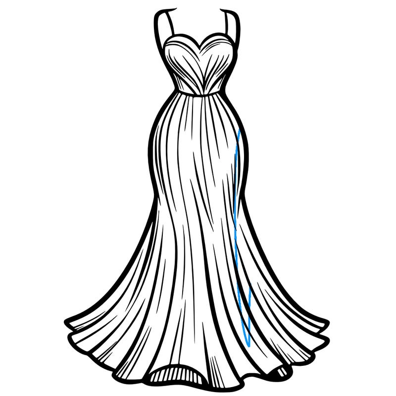 attractive long fashion dress