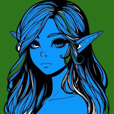 elf girl realistic dark fantasy