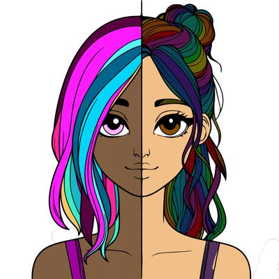 realistic girl split