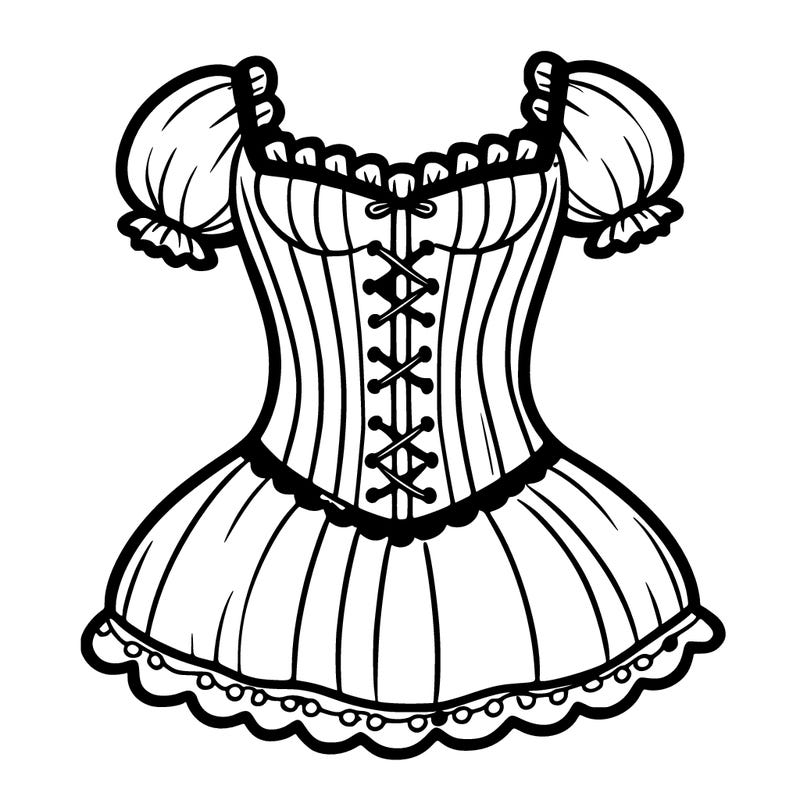 a corset with a dress