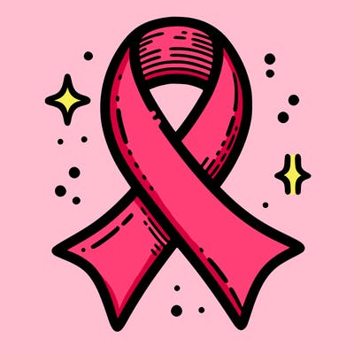 ribbon symbol of national breast cancer awareness month