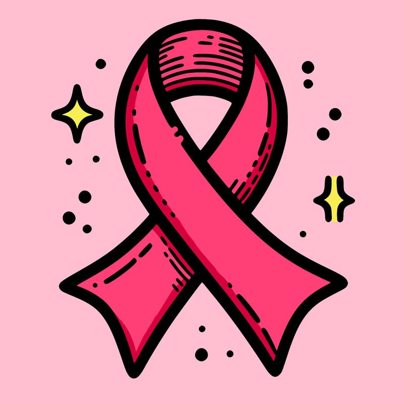 ribbon symbol of national breast cancer awareness month