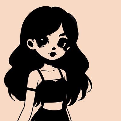 girl with auburn hair and a hot pink crop top with blue jeans and black hair with highlights