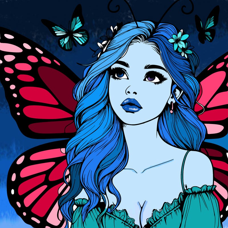 butterfly fairy realistic girl