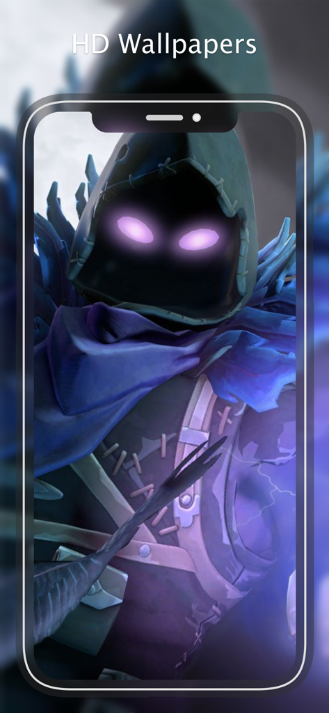 HD Wallpaper for Fortnite - HD Fortnite Raven skin mobile wallpaper displayed on a smartphone screen