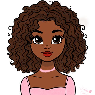 woman with curly hair