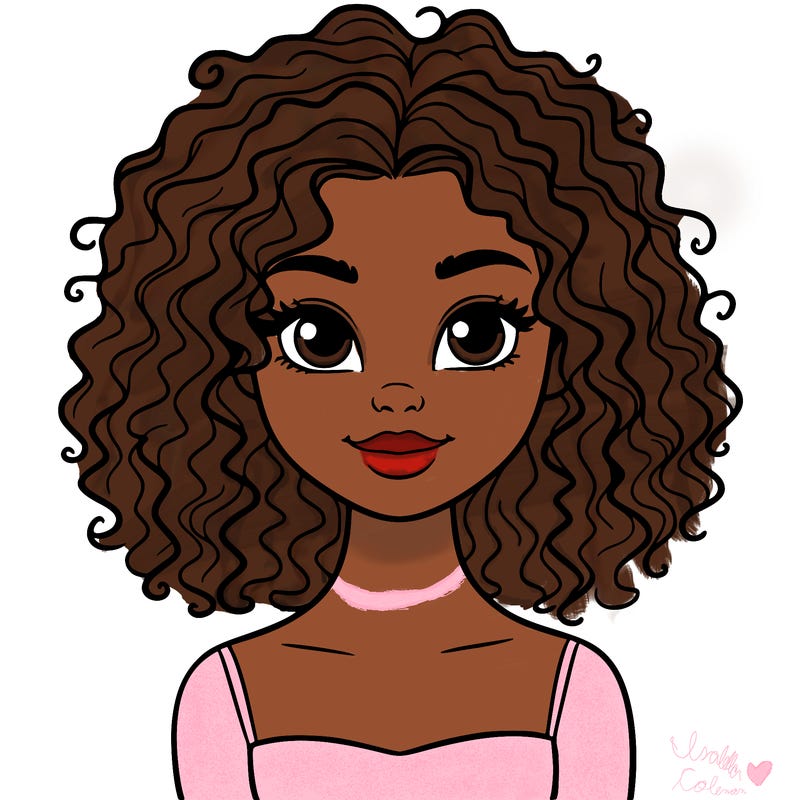 woman with curly hair