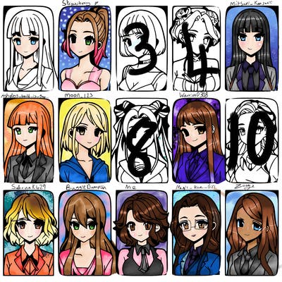 girls that look diffrent anime