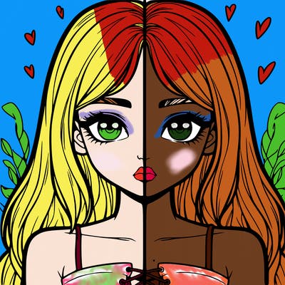 realistic girl split