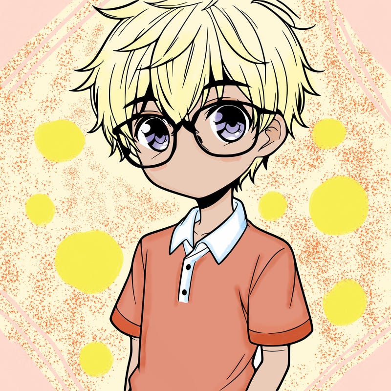 boy manga character with glasses