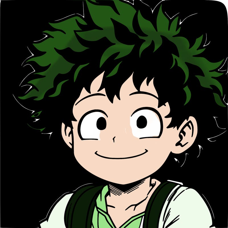 deku smiling