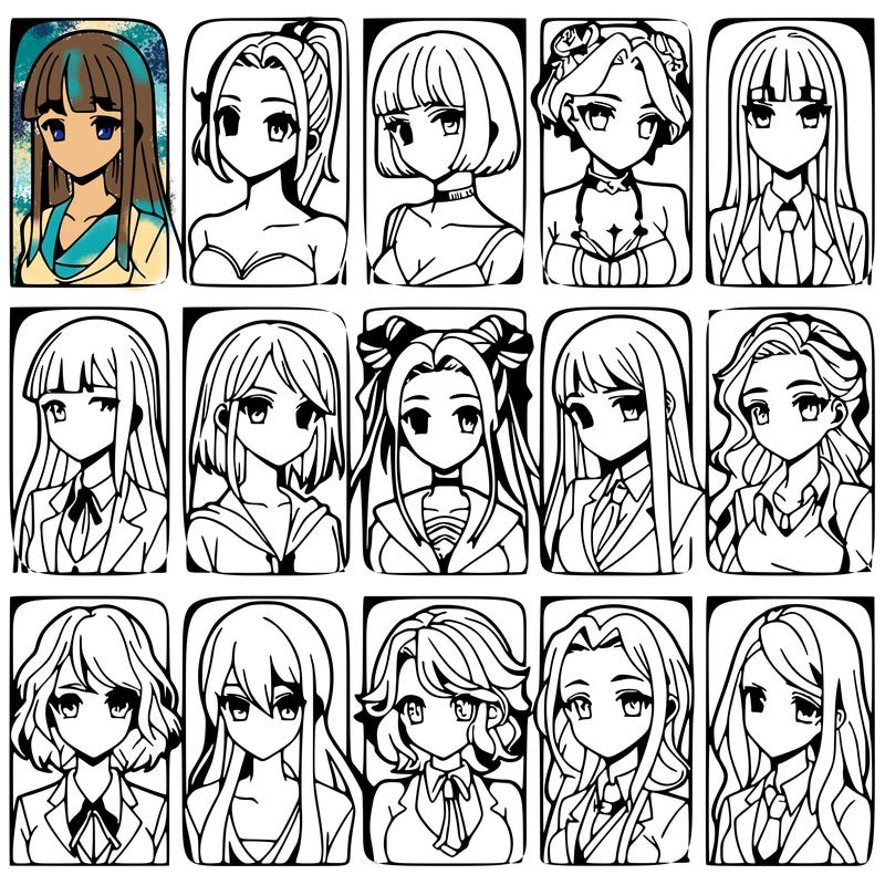 girls that look diffrent anime