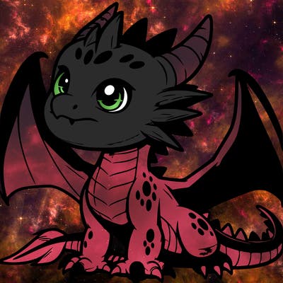 fierce baby night dragon