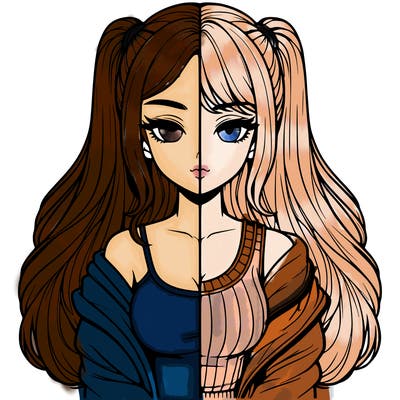 realistic girl split