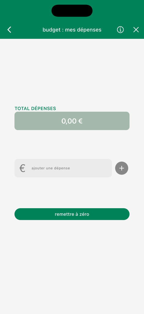 antisèche malagasy - Budget and expense tracking interface of the Antiseche Malagasy travel app