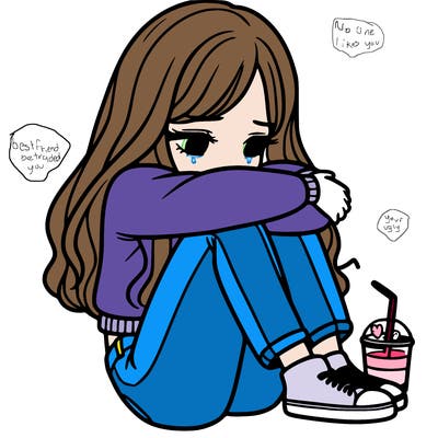 a girl  after a breakup