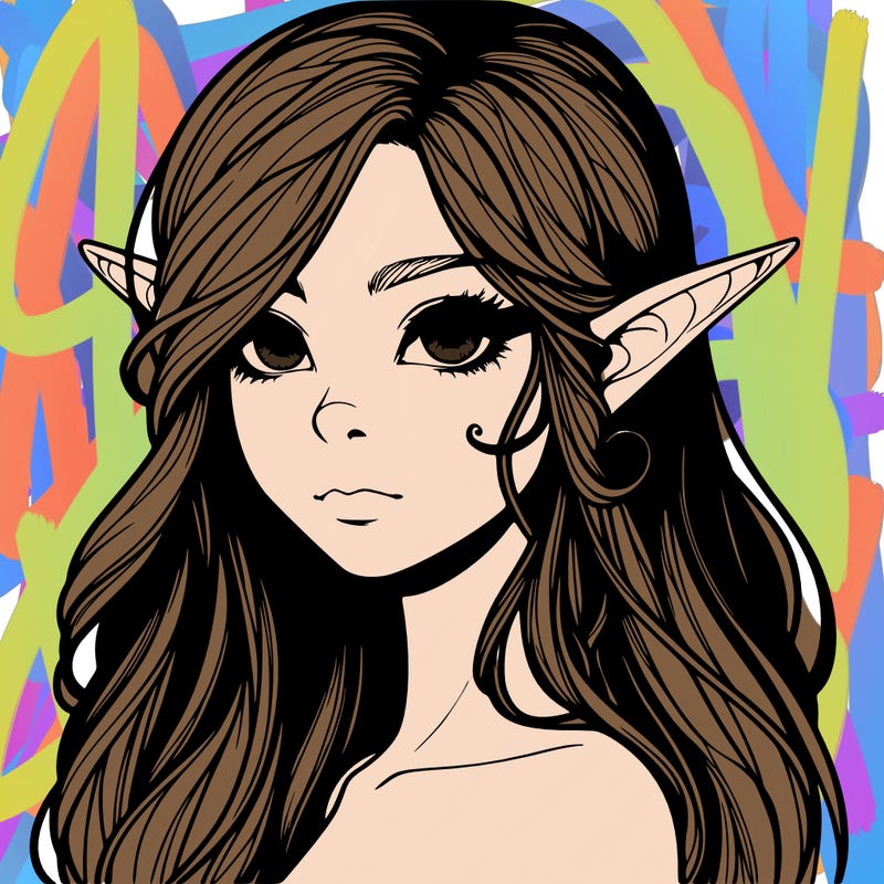 elf girl realistic dark fantasy